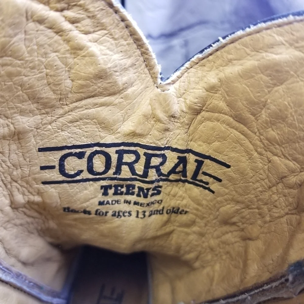Corral teen Willa brown embroidered cowgirl boots